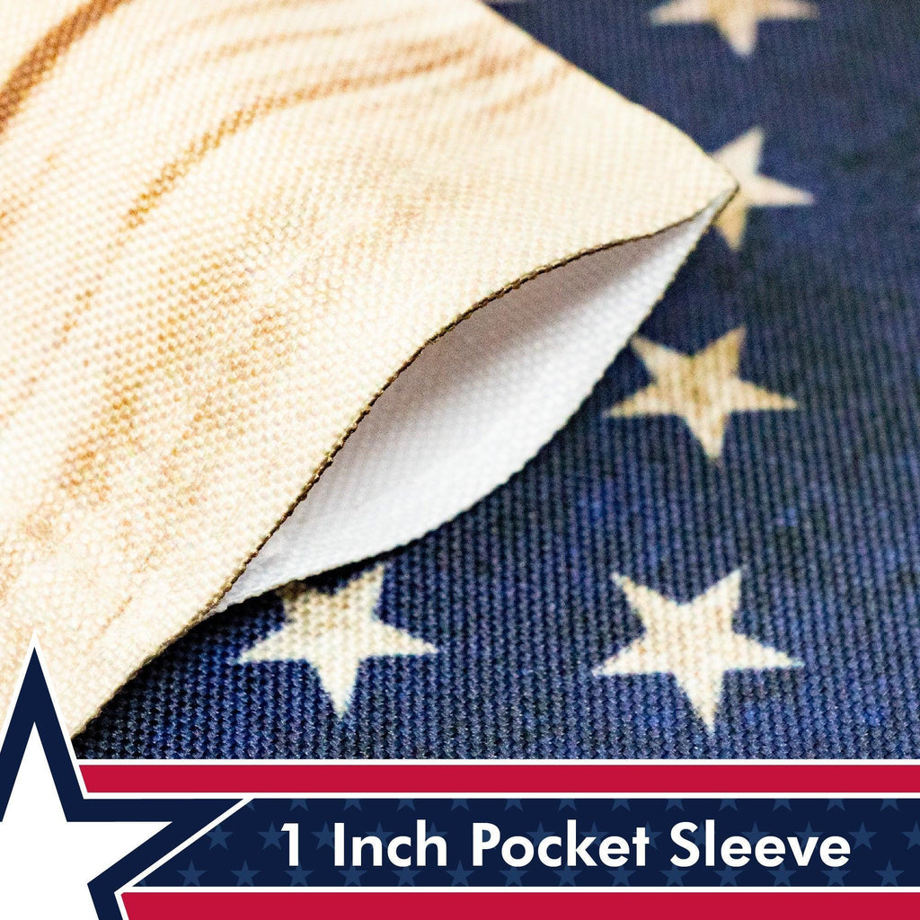God Bless America Garden Flag - Patriotic USA Map, 12x18", Durable 150D Polyester