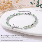Cross Faith Bracelet for Women, Amazonite Beaded Stretch Bracelet, Christian Gift for Her