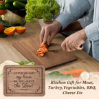 As For Me and My House Cutting Board, Christian Wedding Gift 11 X 8.5 In