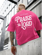 Christian Jesus Shirts for Men Religious Praise the Lord Bible Verse Shirt Oversized Graphic Tees Acid Wash Tshirt