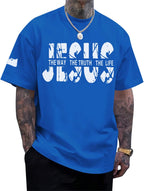 Christian Jesus Faith Shirts for Men God Religious Cross Bible Verse Inspirational Shirt Oversized Graphic Tees Tops