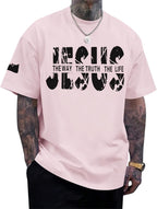 Christian Jesus Faith Shirts for Men God Religious Cross Bible Verse Inspirational Shirt Oversized Graphic Tees Tops