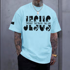 Christian Jesus Faith Shirts for Men God Religious Cross Bible Verse Inspirational Shirt Oversized Graphic Tees Tops