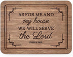 As For Me and My House Cutting Board, Christian Wedding Gift 11 X 8.5 In