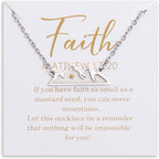 Mustard Seed "Move Mountains" Necklace for Women – Matthew 17:20 Faith Jewelry (Gift-Carded)