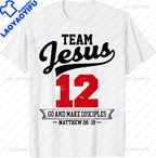 Funny Team Jesus Christian Faith Pray God Religious T-Shirt Funny Jesus Clothes T Shirts for Men Graphic T Shirts