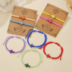 WWJD Cross Bracelet Set for Couples, 2 Pc Braided Rope Faith Bracelets, Matching Christian Gift