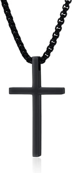 Cross Necklace for Men – Stainless Steel Philippians 4:13 Pendant, Christian Faith Gift for Him