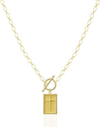 Dainty 14K Gold Plated Cross Necklace for Women, Non Tarnish Faith Pendant Gift