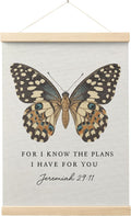 Christian Butterfly Poster, Jeremiah 29:11 Bible Verse Wall Art, 12X16 Inch