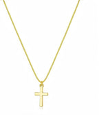 Dainty 14K Gold Plated Cross Necklace for Women, Non Tarnish Faith Pendant Gift