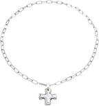 Dainty 14K Gold Plated Cross Necklace for Women, Non Tarnish Faith Pendant Gift
