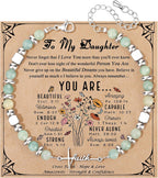 Cross Faith Bracelet for Women, Amazonite Beaded Stretch Bracelet, Christian Gift for Her