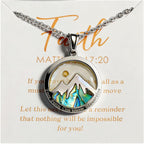 Mustard Seed "Move Mountains" Necklace for Women – Matthew 17:20 Faith Jewelry (Gift-Carded)