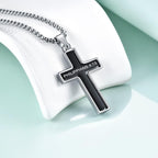 Cross Necklace for Men – Stainless Steel Philippians 4:13 Pendant, Christian Faith Gift for Him