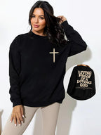 Living Proof of a Loving God Sweatshirt – Women's Christian Bible Verse Pullover