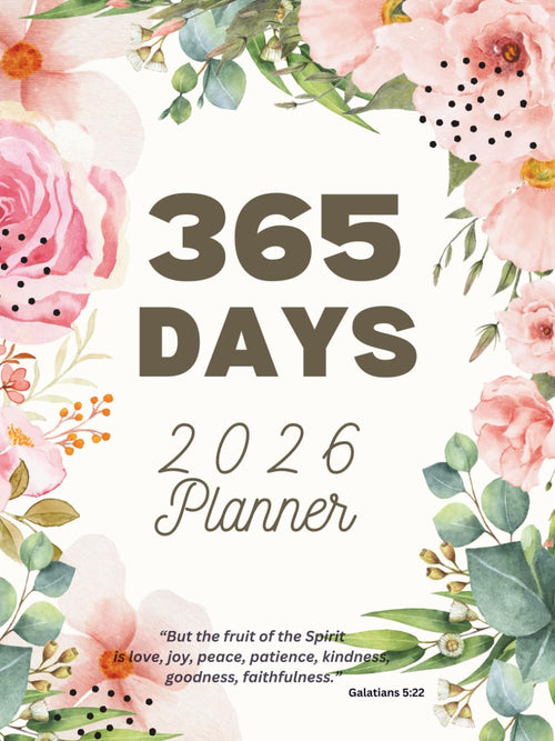 Daily Christian Planner 2026 for Women, 365-Day Devotional and Bible Journal for Teen Girls, Daily Strength and Prayer Organizer
