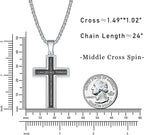 Cross Necklace for Men – Stainless Steel Philippians 4:13 Pendant, Christian Faith Gift for Him