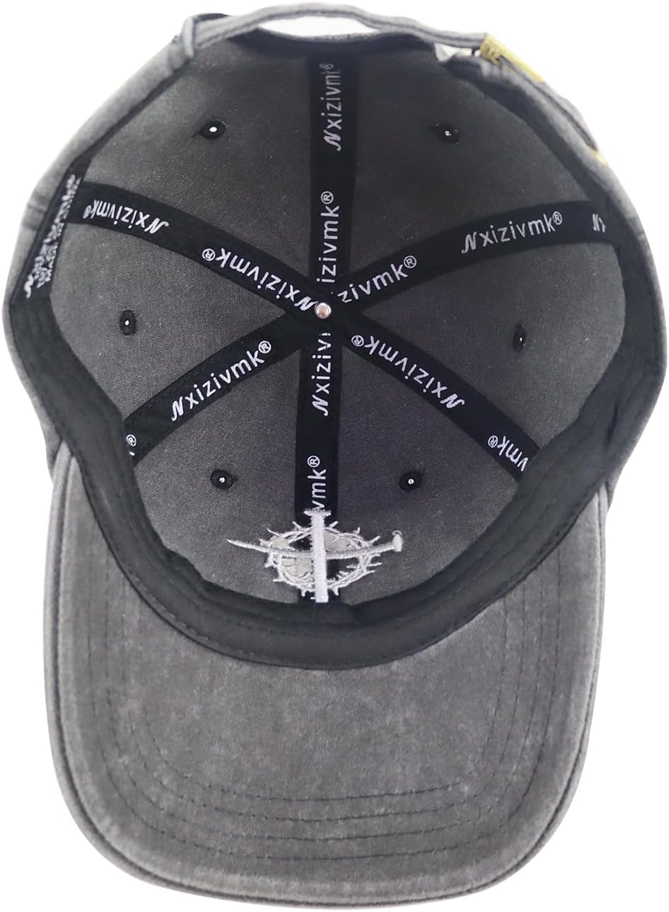 Cross Nail Embroidered Hat - Christian Faith Baseball Cap for Men and Women