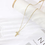 Crown Cross Necklace for Women – Gold/Silver CZ Pendant, Adjustable Hypoallergenic Faith Jewelry (Gift-Boxed)