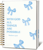Bible Journal for Women, Christian Prayer Journal Notebook, Gift for Teen Girls, Bible Study Supplies, Coquette Preppy Pink Aesthetic