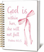 Bible Journal for Women, Christian Prayer Journal Notebook, Gift for Teen Girls, Bible Study Supplies, Coquette Preppy Pink Aesthetic