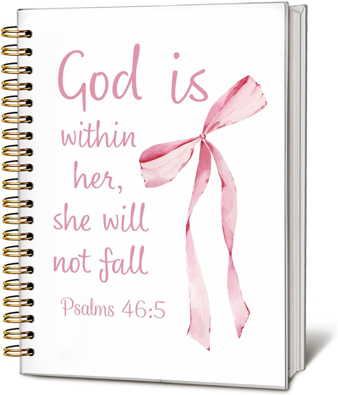 Bible Journal for Women, Christian Prayer Journal Notebook, Gift for Teen Girls, Bible Study Supplies, Coquette Preppy Pink Aesthetic