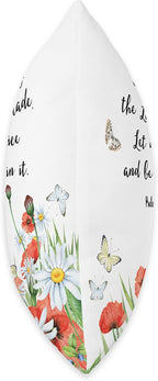 Floral Poppy Throw Pillow
