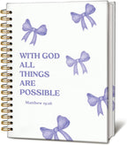 Bible Journal for Women, Christian Prayer Journal Notebook, Gift for Teen Girls, Bible Study Supplies, Coquette Preppy Pink Aesthetic
