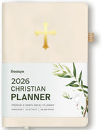 2026 Christian Planner for Women and Men, 12-Month Hardcover Bible Journal and Prayer Organizer, Faith Goal and Habit Tracker, 5.7 x 8.3 in