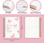 Bible Journal for Women, Christian Prayer Journal Notebook, Gift for Teen Girls, Bible Study Supplies, Coquette Preppy Pink Aesthetic
