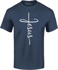 Jesus Cross T-Shirt for Men & Women – Christian Religious Graphic Tee – Inspirational Scripture Shirt