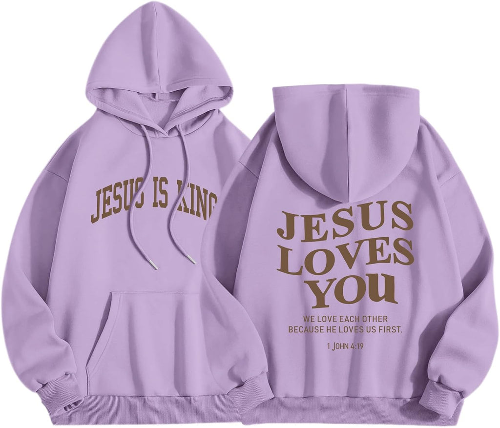 Jesus Loves You Hoodie | Women's Faith Pullover, Jesus Is King Sweatshirt