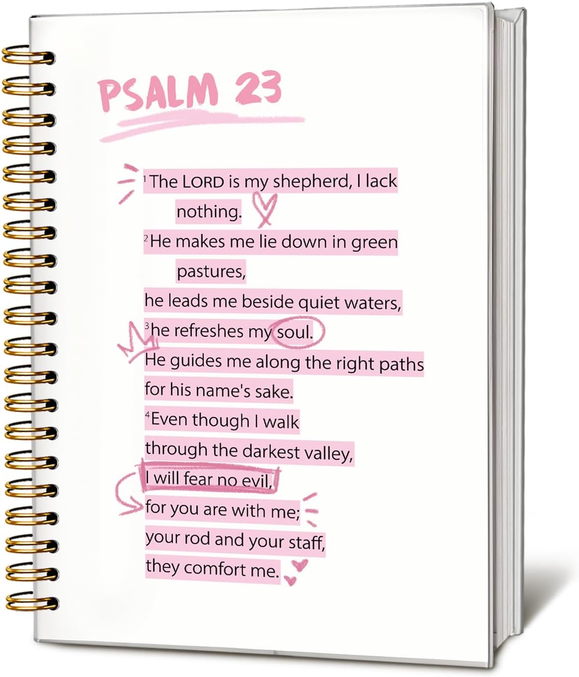 Bible Journal for Women, Christian Prayer Journal Notebook, Gift for Teen Girls, Bible Study Supplies, Coquette Preppy Pink Aesthetic