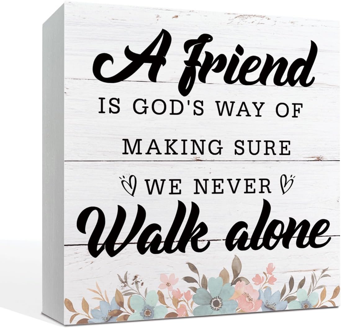 May God Bless This Home" Wooden Box Sign – Rustic Farmhouse Christian Tabletop & Shelf Decor, Housewarming Gift