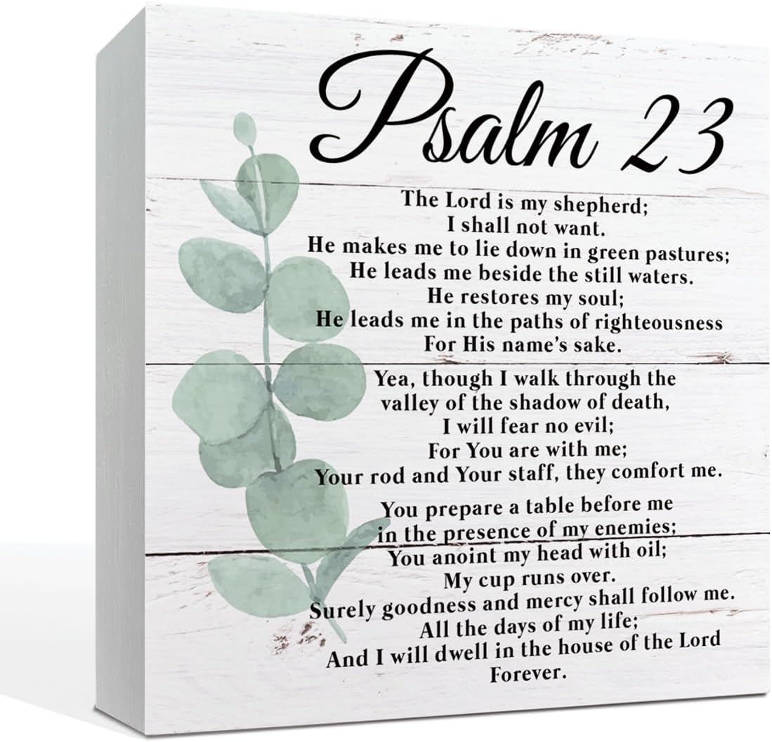 May God Bless This Home" Wooden Box Sign – Rustic Farmhouse Christian Tabletop & Shelf Decor, Housewarming Gift