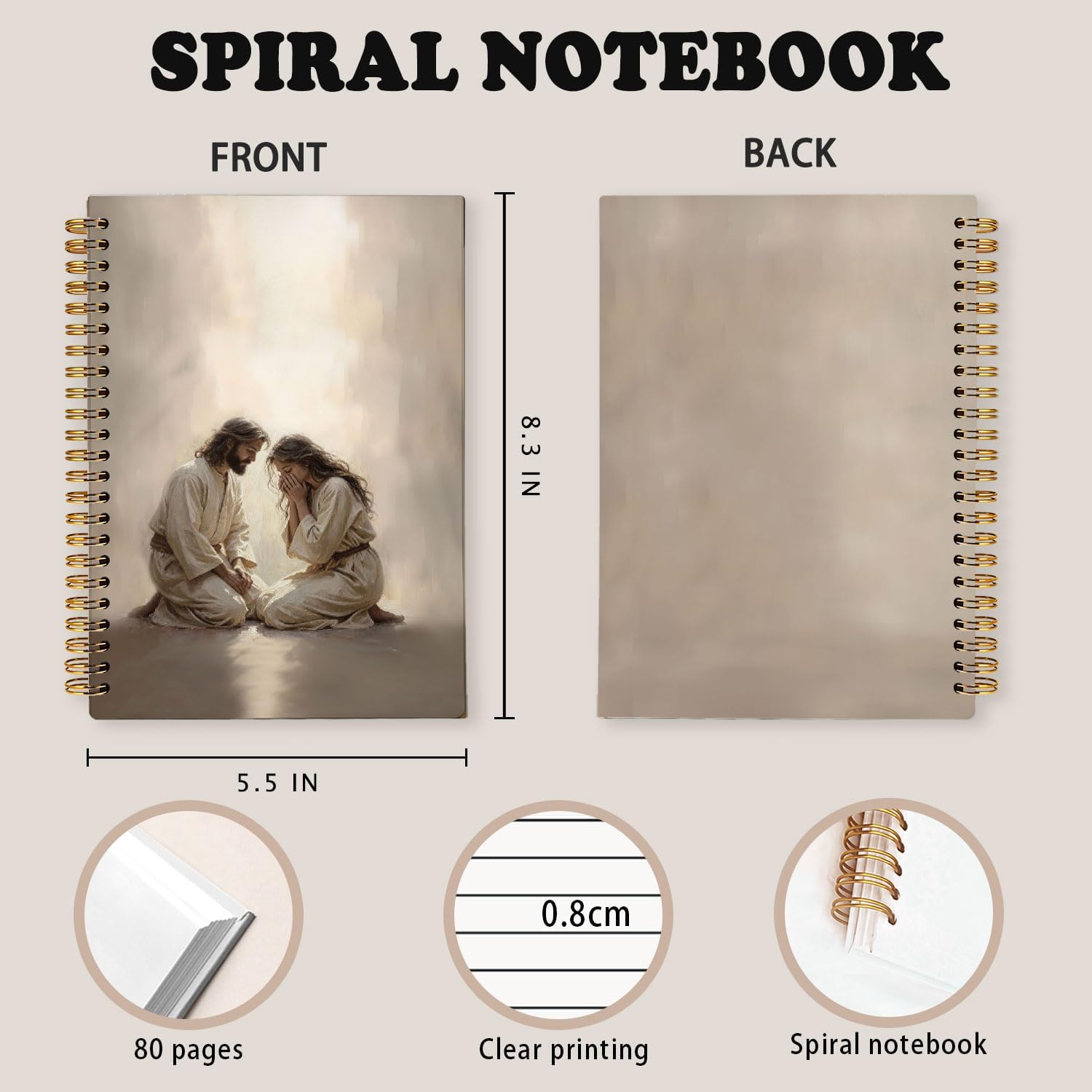 Christian Bible Journal Notebook for Women, Faith Note Taking, Prayer & Devotion Gift