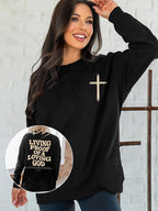 Living Proof of a Loving God Sweatshirt – Women's Christian Bible Verse Pullover