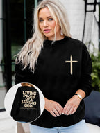 Living Proof of a Loving God Sweatshirt – Women's Christian Bible Verse Pullover
