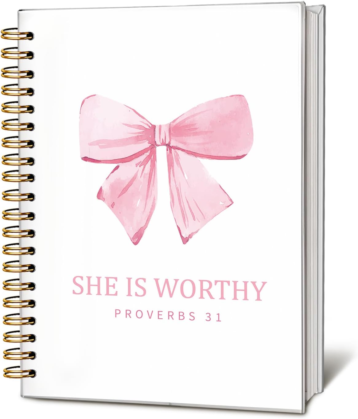 Bible Journal for Women, Christian Prayer Journal Notebook, Gift for Teen Girls, Bible Study Supplies, Coquette Preppy Pink Aesthetic
