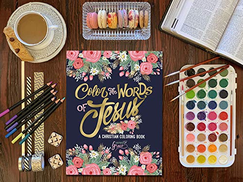 Color the Words of Jesus" Christian Coloring Book – Adult Bible Verse Coloring for Relaxation & Faith