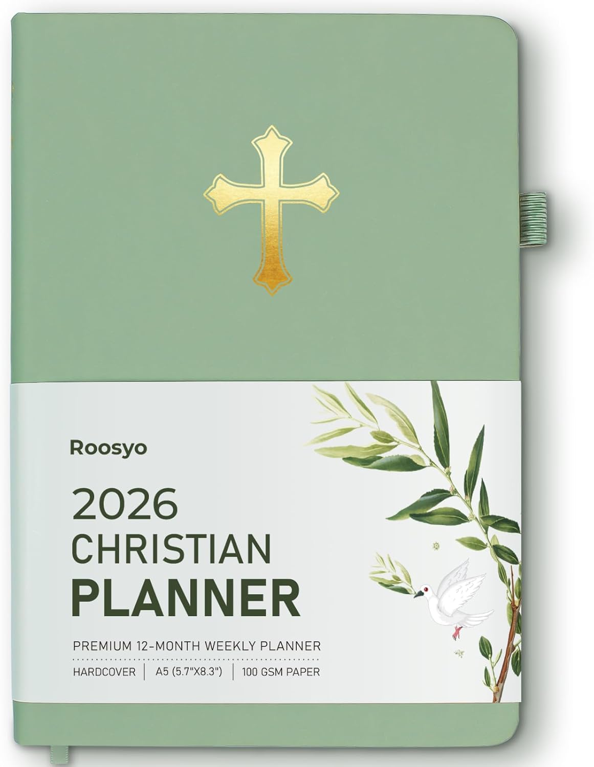 2026 Christian Planner for Women and Men, 12-Month Hardcover Bible Journal and Prayer Organizer, Faith Goal and Habit Tracker, 5.7 x 8.3 in