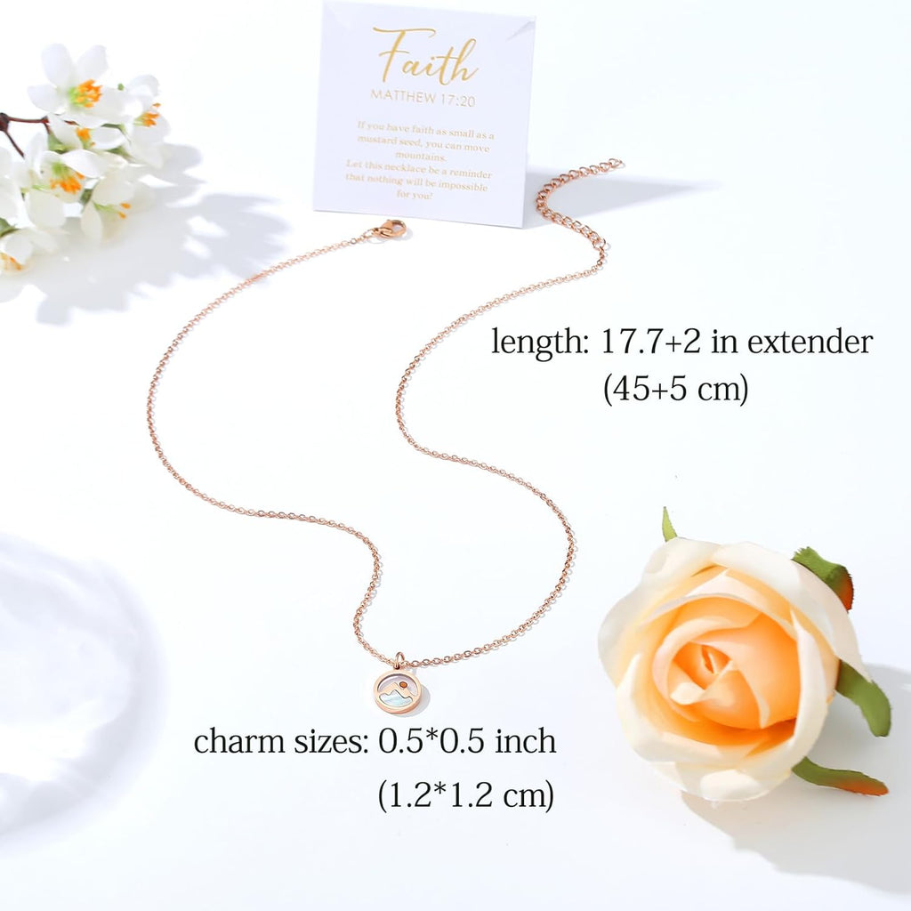 Mustard Seed "Move Mountains" Necklace for Women – Matthew 17:20 Faith Jewelry (Gift-Carded)