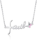 Faith Necklace for Women, 925 Sterling Silver Faith Pendant, Religious Gift for Daughter or Sister