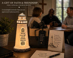 Christian Lighthouse Lamp for Men - Psalm 27:1 Scripture LED Décor