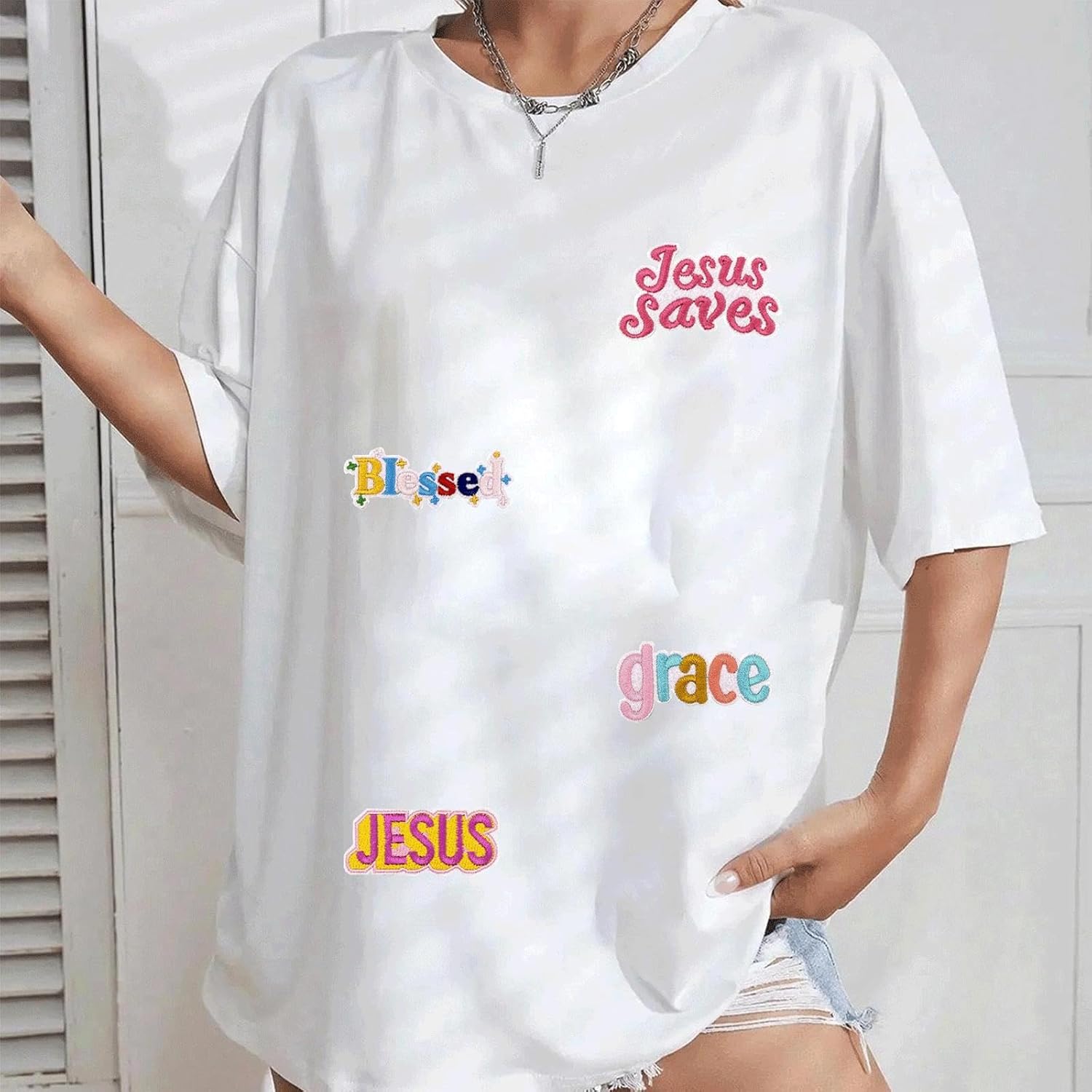 Love Jesus Christian Iron-On Patches – 10 Pack Religious Embroidered Appliqué for Hats, Jeans, Bags & DIY