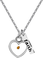 Stainless Steel Faith as Small as a Mustard Seed Charm Pendant Necklace Jewelry for Women