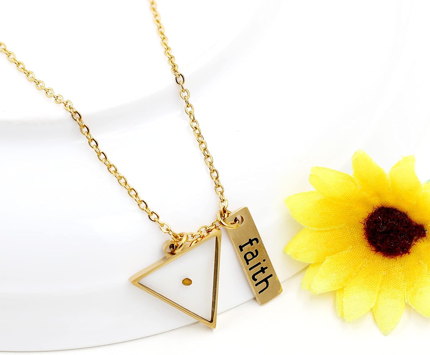 Stainless Steel Faith as Small as a Mustard Seed Charm Pendant Necklace Jewelry for Women
