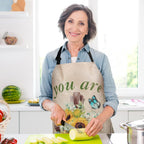 Christian Sunflower Apron for Women – "You Are" Bible Verse Apron with 2 Pockets, Faith Gift for Her