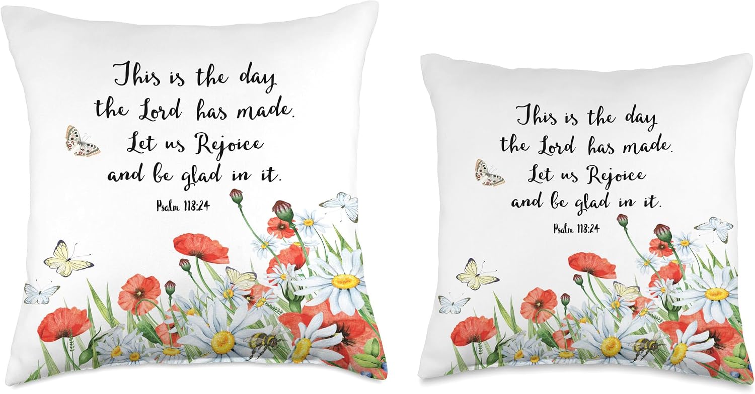Floral Poppy Throw Pillow